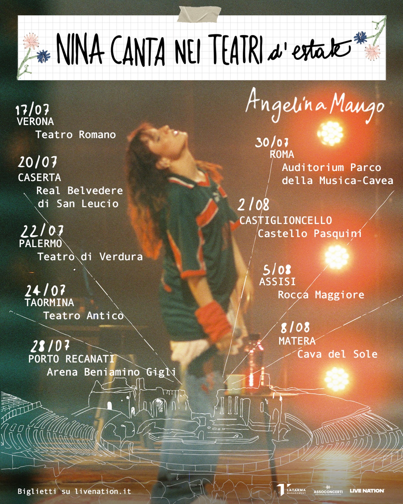 Angelina Mango Nina canta nei Teatri d'Estate tour Poster 2026